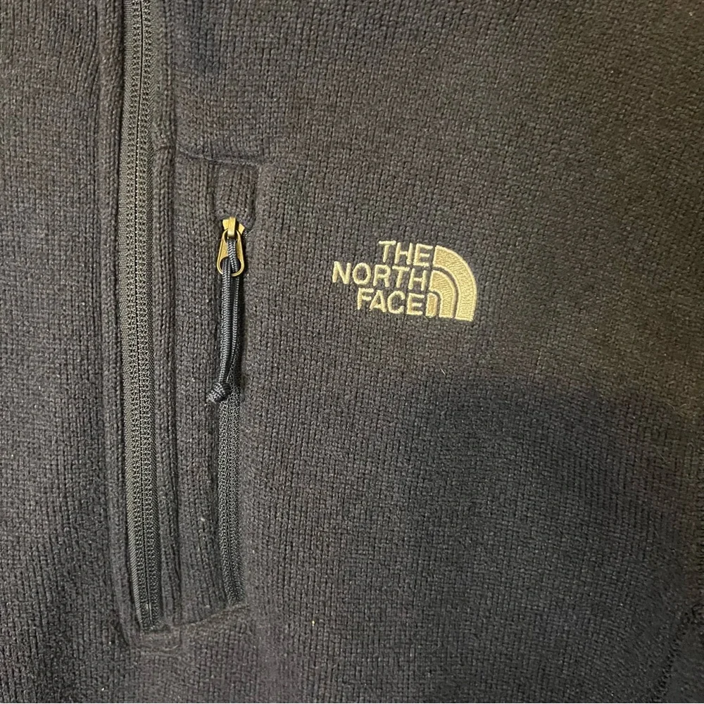 The North Face Men's Dark Blue 1/4 Zip-Up fleece lined‎ pullover